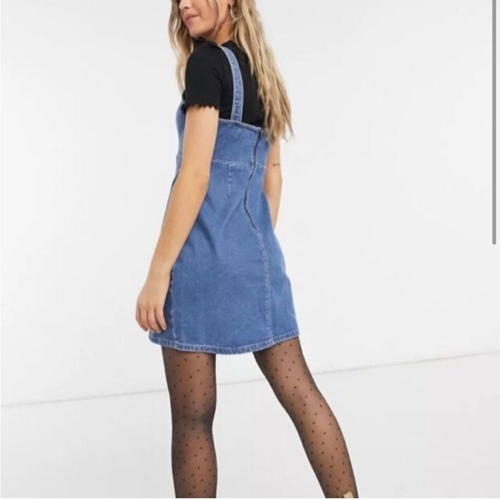 Hollister Overalls Denim Blue Mini Dress size XS - Picture 2 of 9